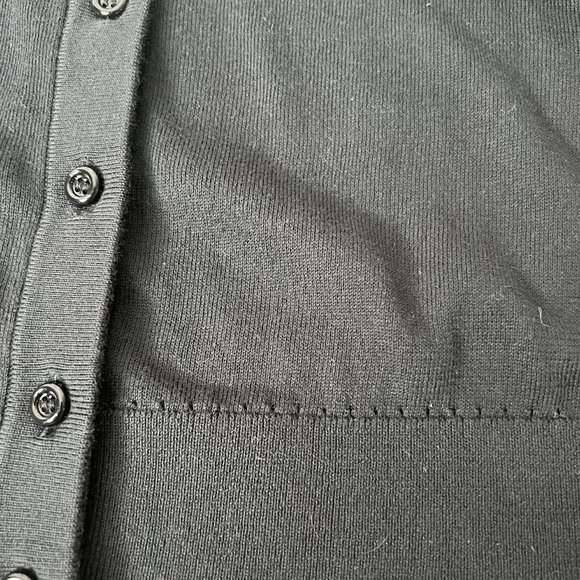 Kate Spade "Rio" Embellished Cardigan Jeweled Neckline Black - Medium - Picture 7 of 8